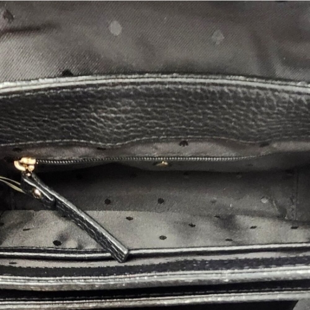 Kate Spade EUC New York Pebbled Leather Pushlock Flap Bag - Picture 2 of 5